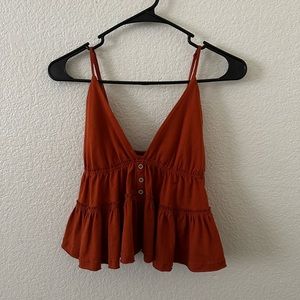 Orange crop top